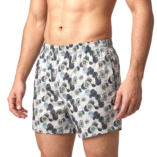 Circles on Grey-Men's Organic Cotton Shorts