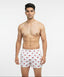 Men's Organic Cotton Shorts - Red Skulls & Hearts on White (Pack of 2)