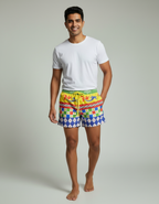 Men's Organic Cotton Shorts - Dots With Blocks (Pack of 1)