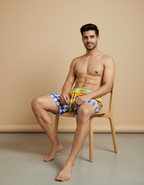 Men's Organic Cotton Shorts - Dots With Blocks (Pack of 1)