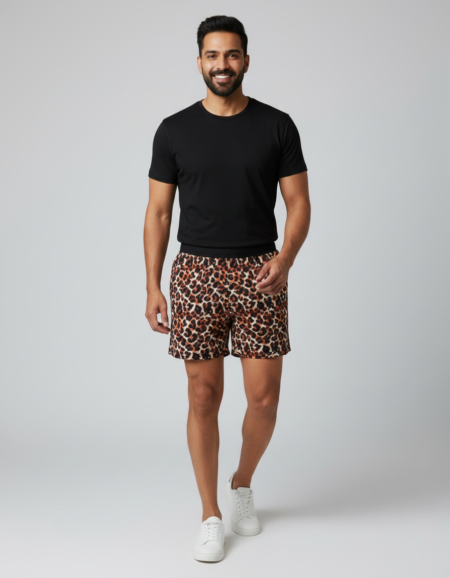 Men's Organic Cotton Boxers - Boats on Sea & Cheeta the Wild (Pack of 2)