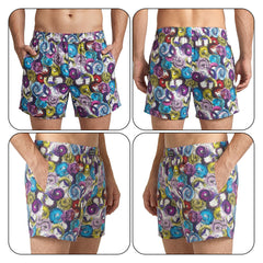 Multicolour circle print - Cotton Organic Shorts