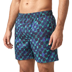 Navy dots on green- Men's organic cotton shorts