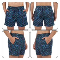 Kara Kartallar & Navy Dots on Green (Pack of 2)-Men's Organic Cotton Shorts