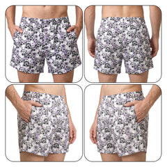 Kara Kartallar & Blue flowy (Pack of 2)-Men's Organic Cotton Shorts