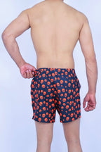 Men's Organic Cotton Shorts - Red Skulls & Hearts on White (Pack of 2)