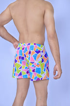 Men's Organic Cotton Boxers - Multi Colours blocks & Love on Red (Pack of 2)