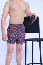 Men's Organic Cotton Shorts - Red Skulls & Hearts on White (Pack of 2)