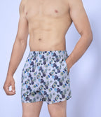 Men's Organic Cotton Shorts - Donuts & Circles on Grey (Pack of 2)