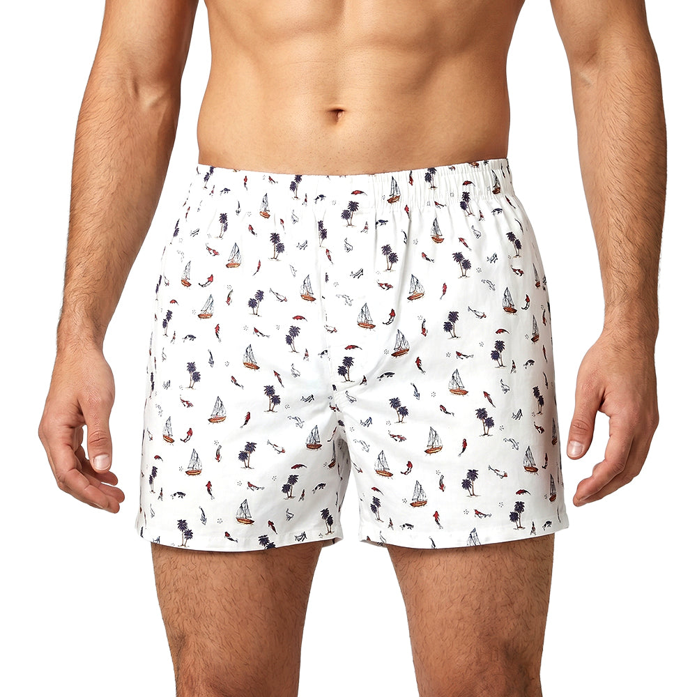 Boats on Sea-Men's Organic Cotton Boxers