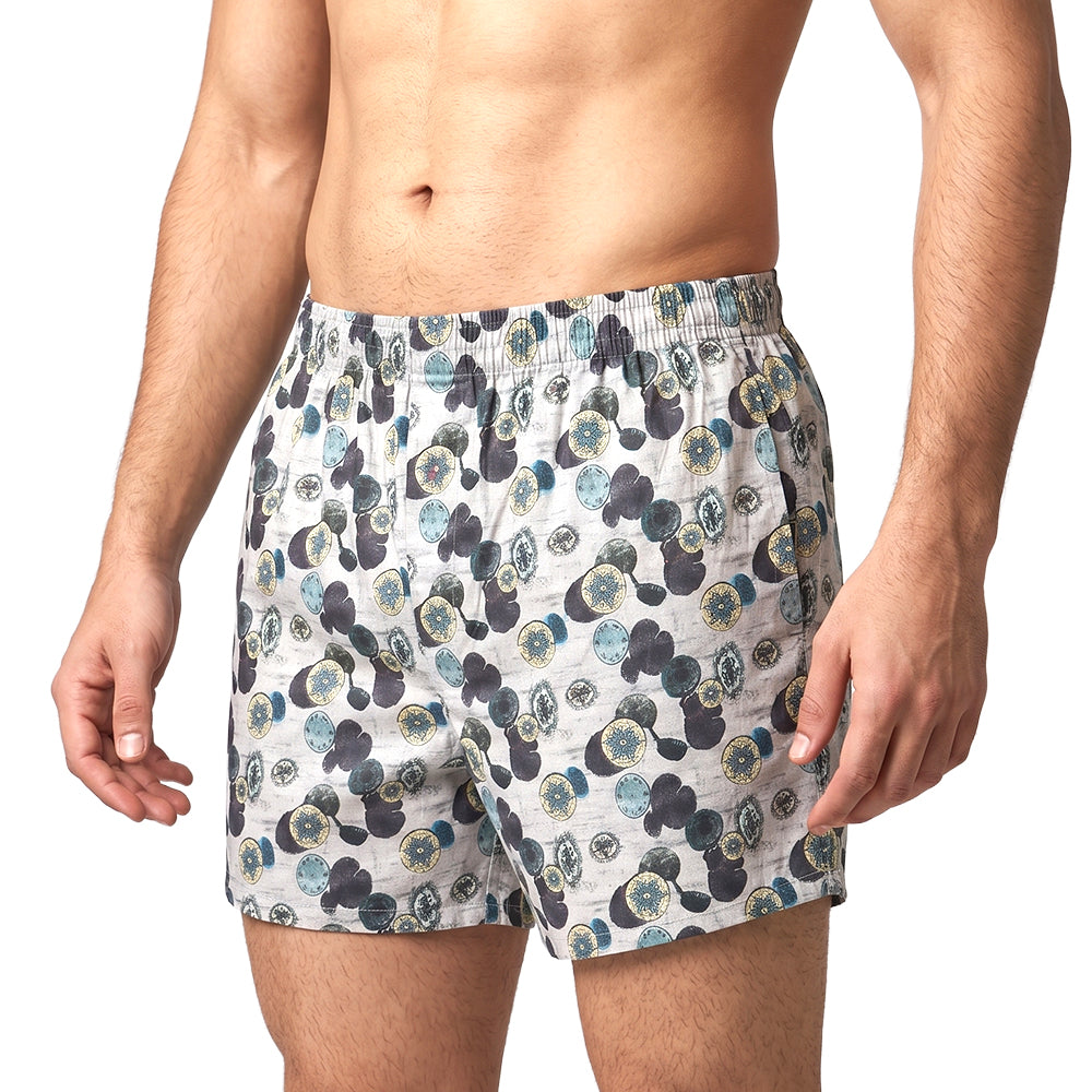 Circles on Grey-Men's Organic Cotton Shorts