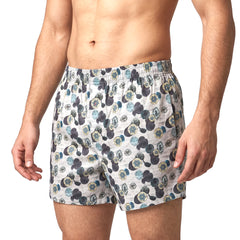 Circles on Grey-Men's Organic Cotton Shorts