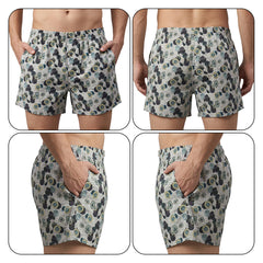 Circles on Grey-Men's Organic Cotton Shorts