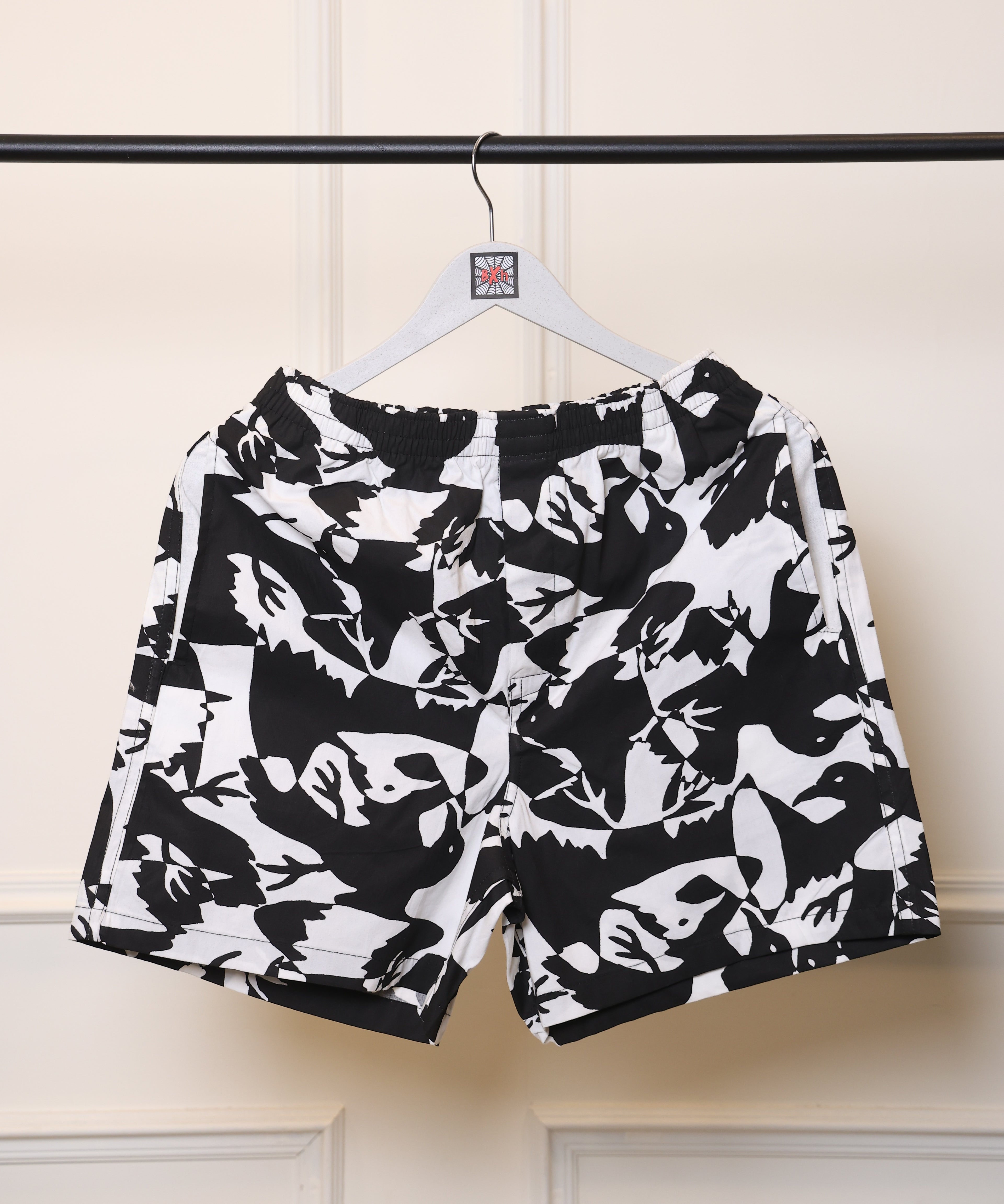 Men's Organic Cotton Shorts - Kara Kartallar & Navy Dost on Green (Pack of 2)