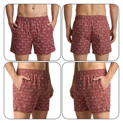 Love on Red-Men's Organic Cotton Boxers
