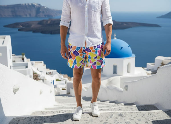 Men's Organic Cotton Boxers - Multi Colours blocks & Love on Red (Pack of 2)