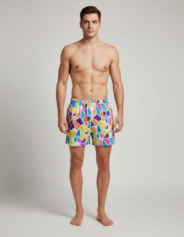 Men's Organic Cotton Boxers - Multi Colours blocks & Love on Red (Pack of 2)