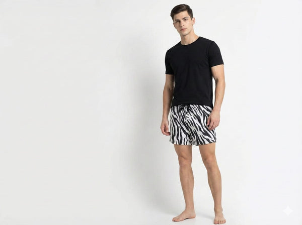 Men's Organic Cotton Shorts - Zebra Strips (Pack of 1)
